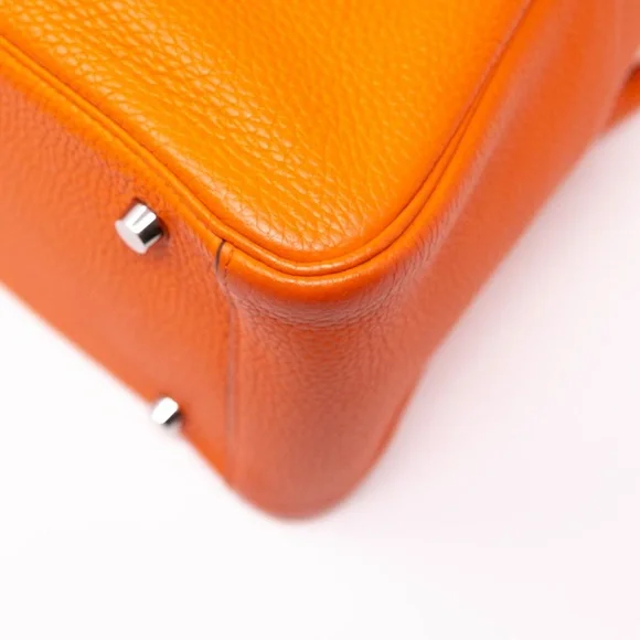 Hermes Clemence Lindy 30 Bag Feu PHW - Picture 3 of 11